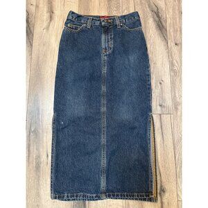 Arizona VTG 90's Y2K Womens / JR Denim Maxi Split Hem Skirt 8 Reg ( Small) 100%